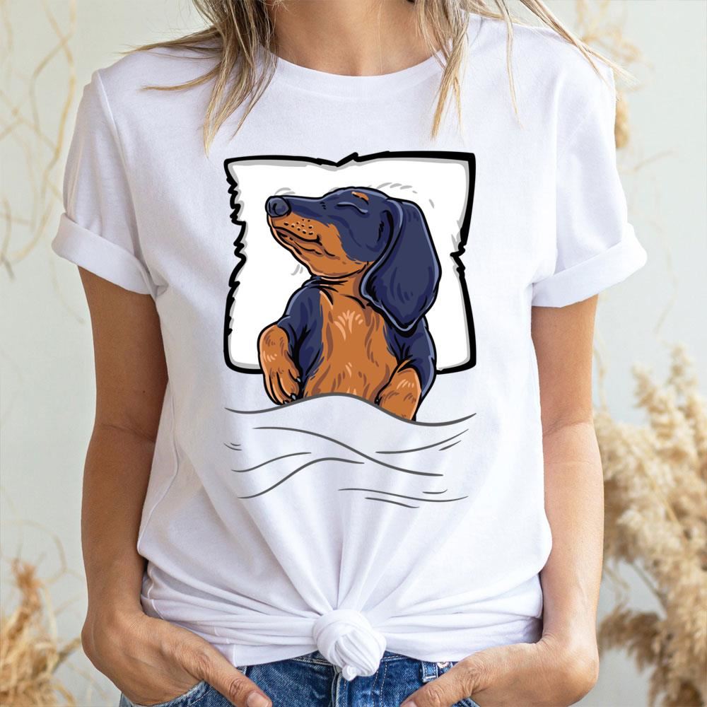 Dachshund Dog Sleeping Sleep Bed Cute Animal Limited Edition T-shirts